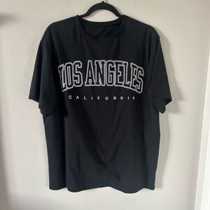 Amazon Black 'Los Angeles California' Graphic Short Sleeve Tee
